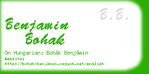 benjamin bohak business card